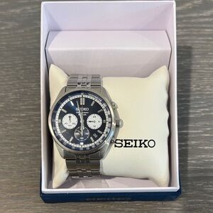 Seiko Blue and Silver Men's Watch